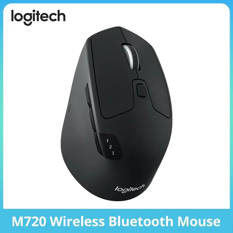 Logitech M720 Triathlon Multi Device Wireless Mouse with Bluetooth and 2.4GHz Unifying, Hyper Fast Scroll