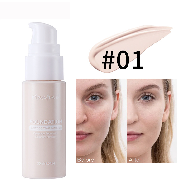 Liquid Foundation, Effective Concealer, Waterproof Sweat-resistant Makeup Professional Cosmetics, Full Coverage All Day