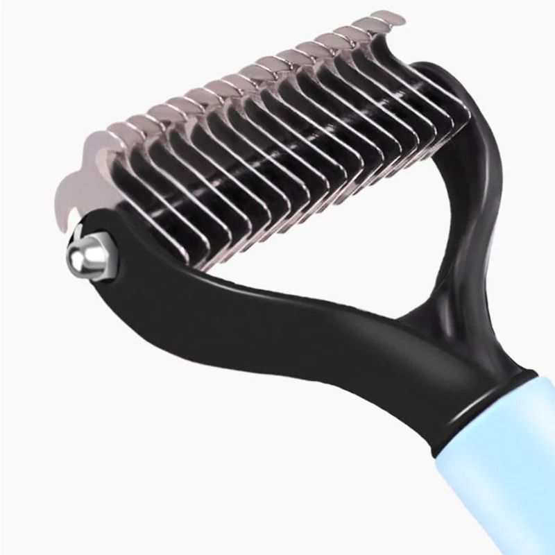 Double Sided Dog Grooming Brush for Mats and Tangles