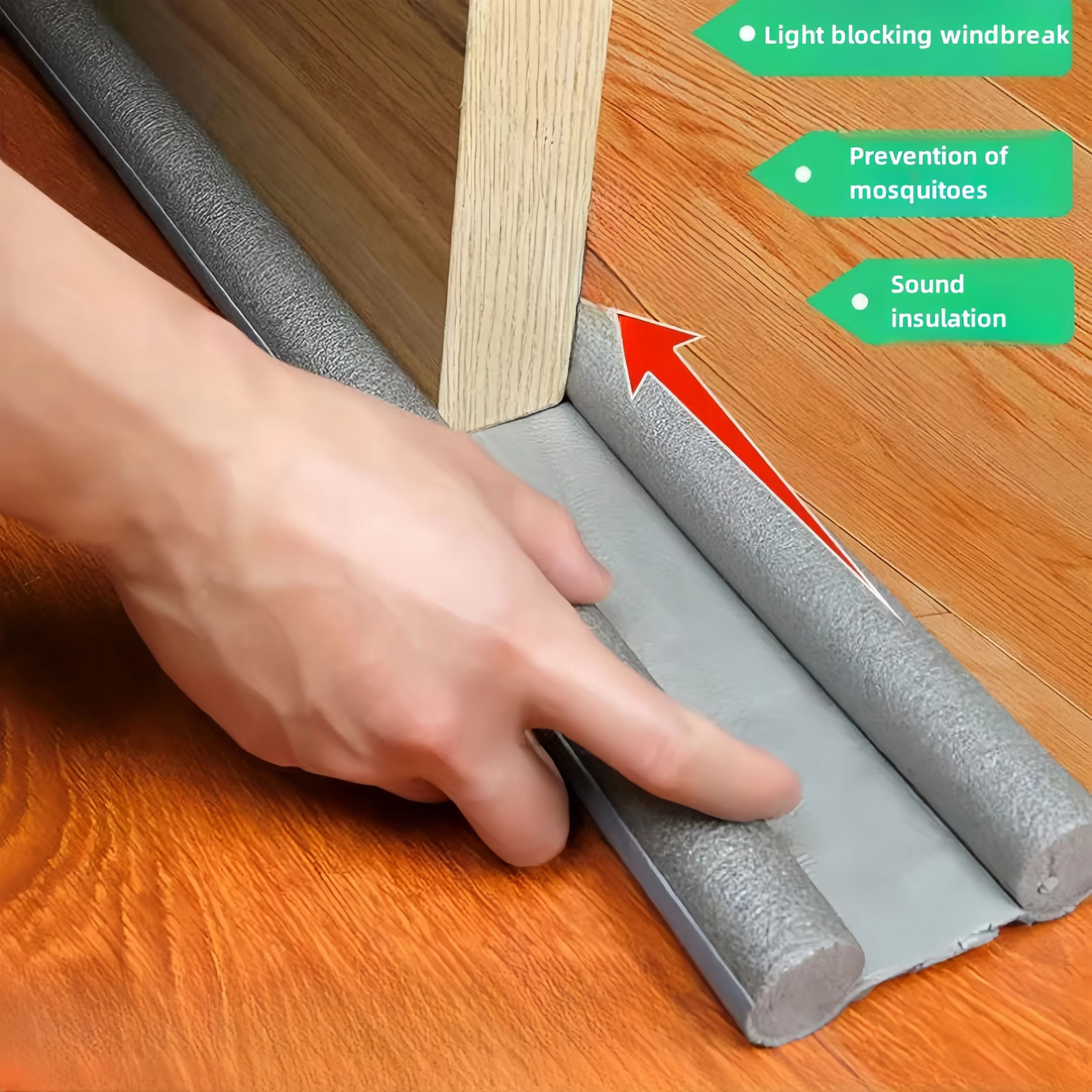 Double Flexible Door Draft Stopper Weatherproof Seal