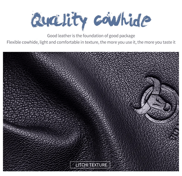 Bullcaptain Mens Leather Chest Bag Multi Function Travel Messenger Crossbody Bag