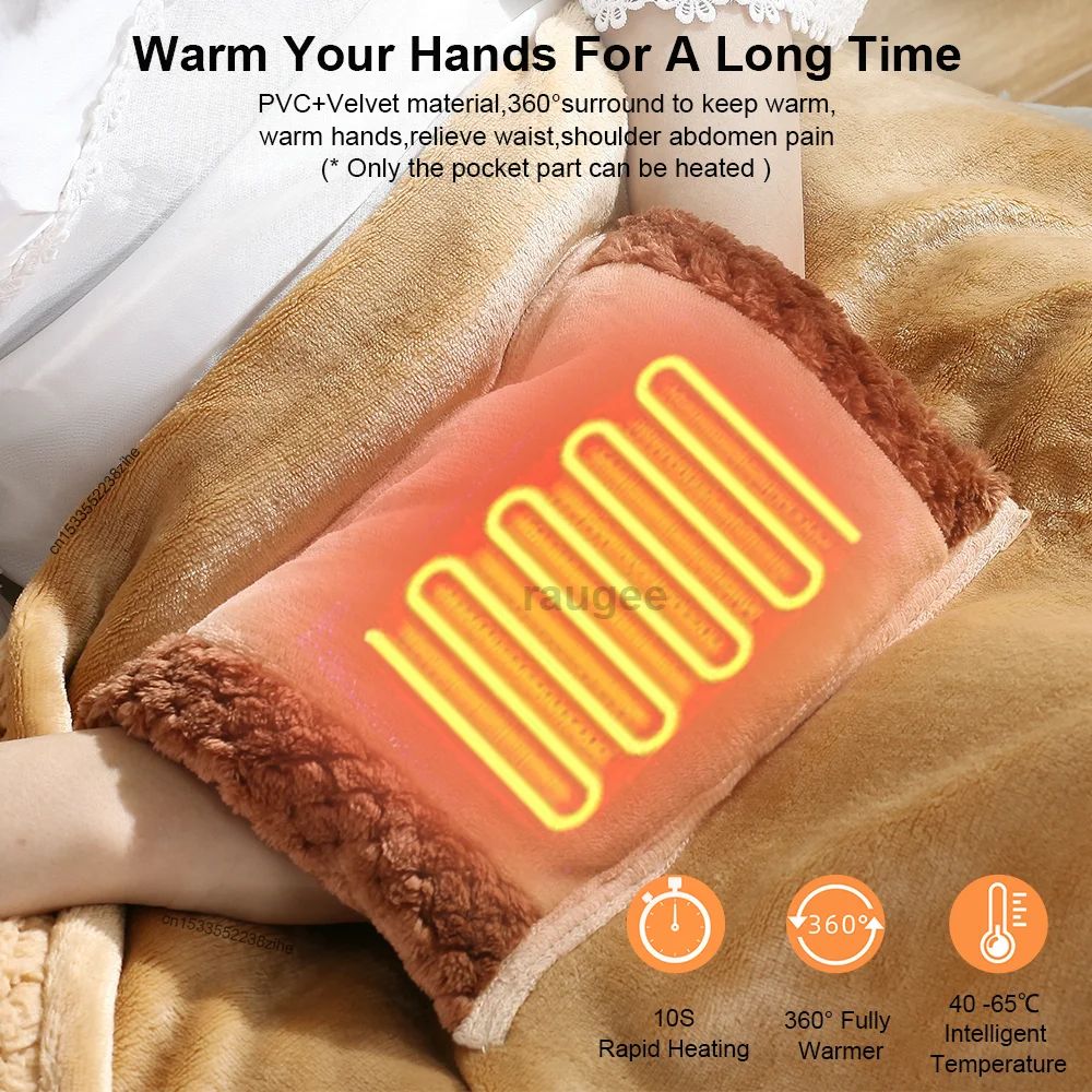 USB Rechargeable Warming Blanket Hand Warmer