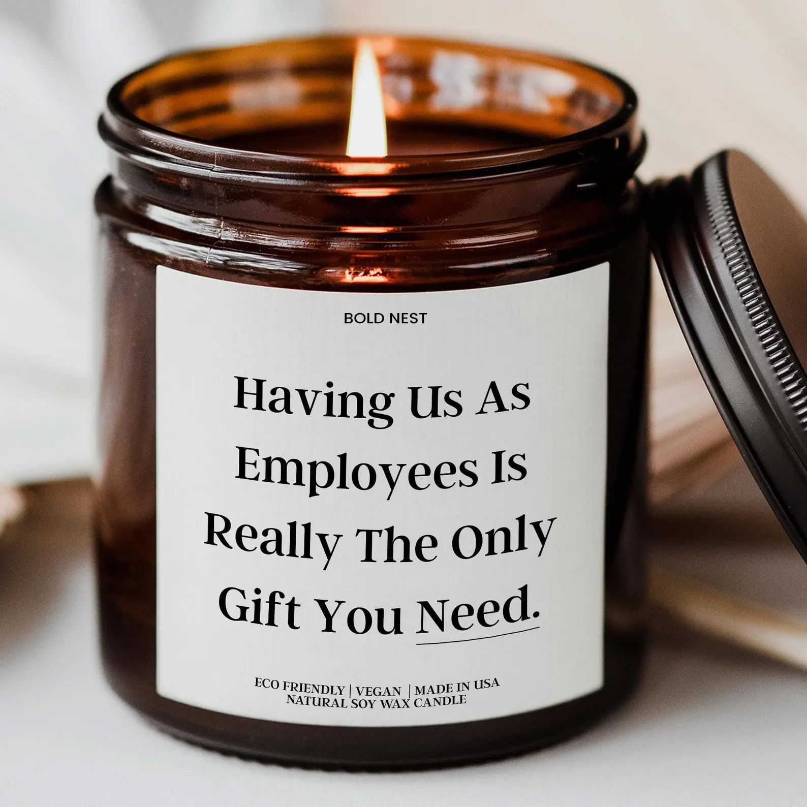 Funny Boss Candle Gift Having Us as Employees Is the Only Scented Candle Office Humor Gag Candle