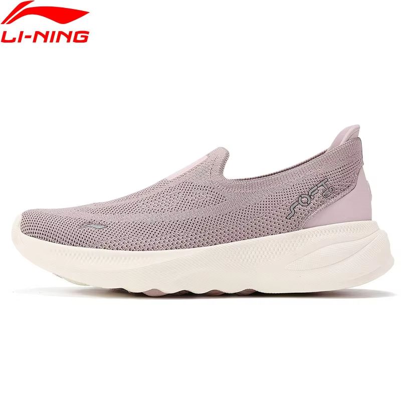 Li-Ning Soft Go 2 Knit Women Slip On Walking Shoes Breathable Lightweight Sneakers