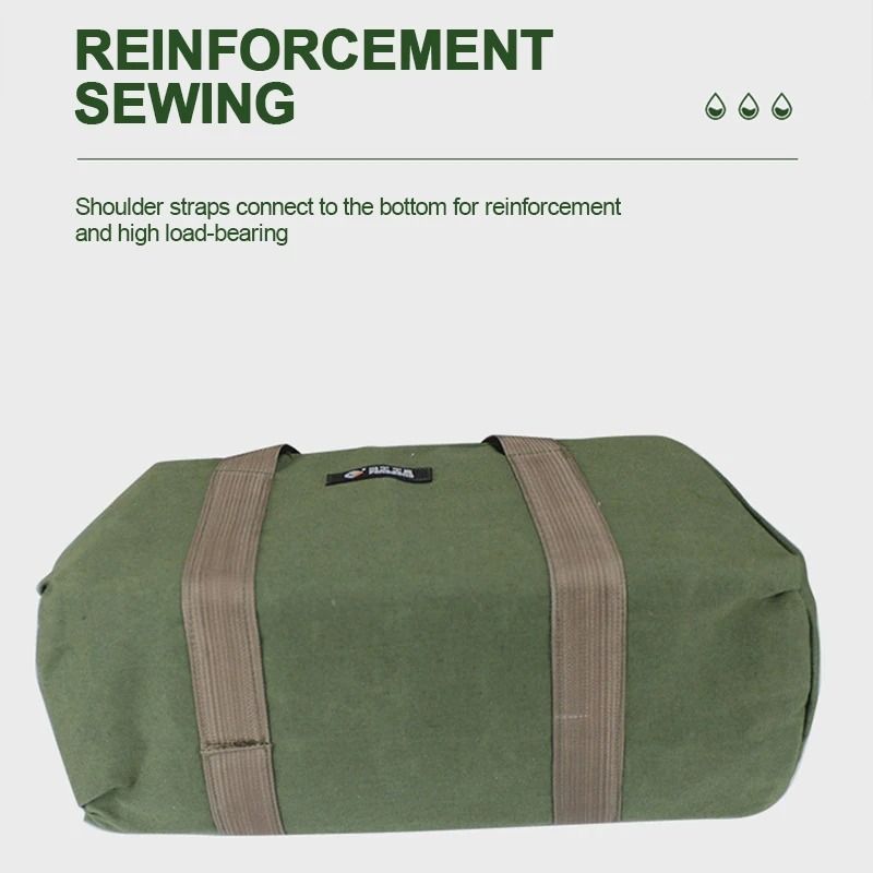 Heavy-Duty Canvas Waterproof Tool Carry Bag