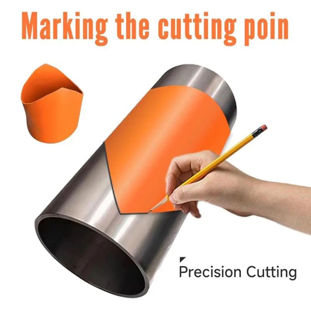 PrecisionAlign Round Tube Drawing Tool - Pipe Marking & Docking Mold for Construction