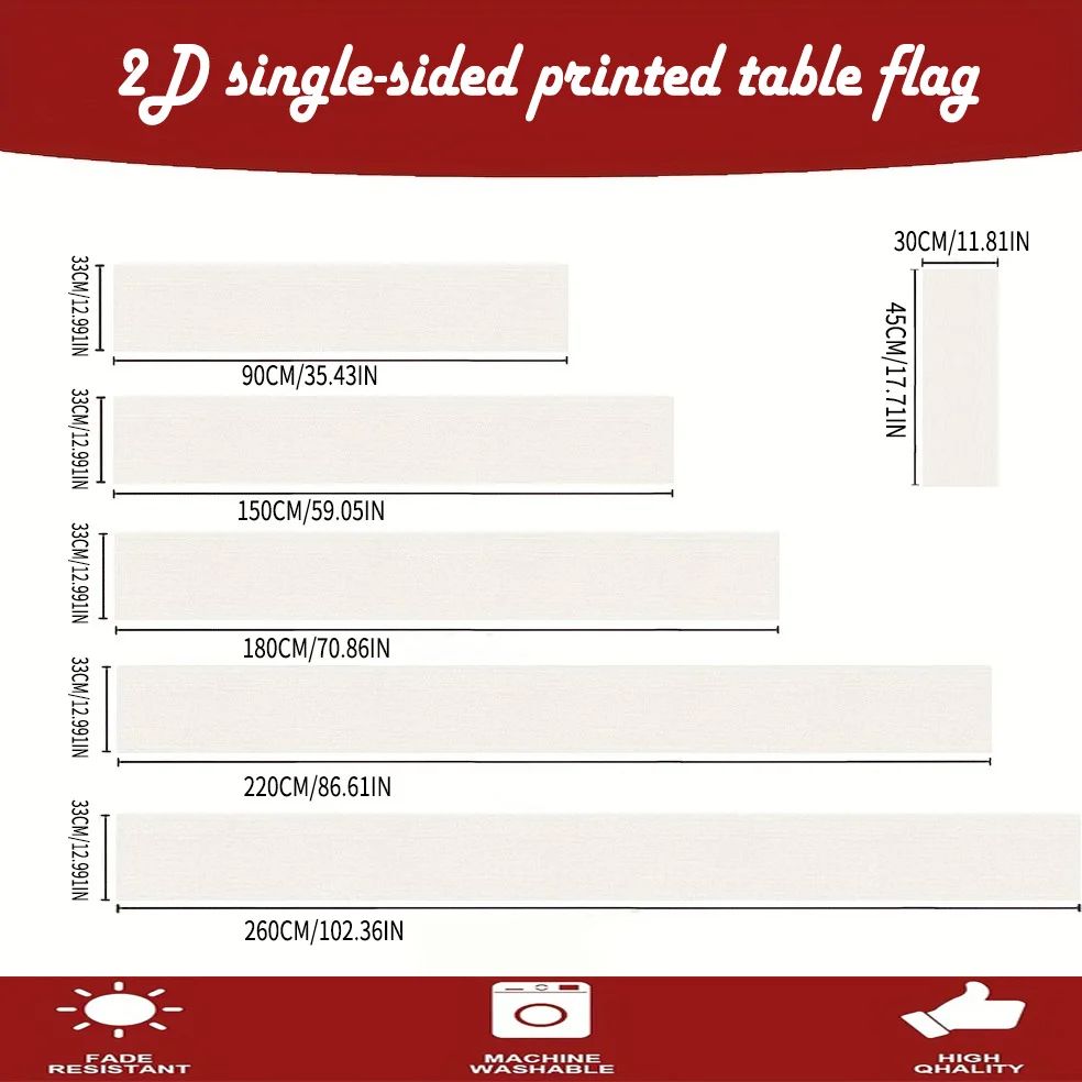 Christmas Tree Red Table Runner