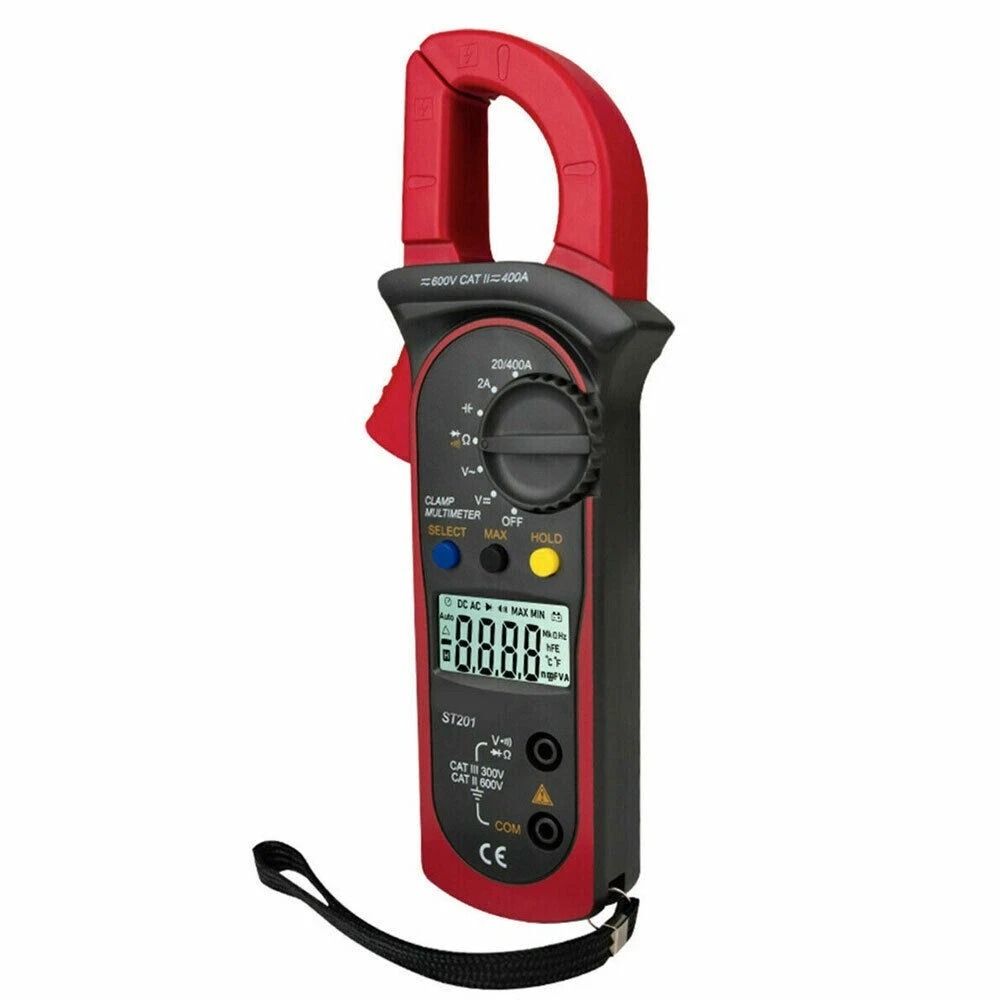 Digital Clamp Meter, Handheld True RMS Multimeter, AC Volt Amp, Ohm Cap Tester