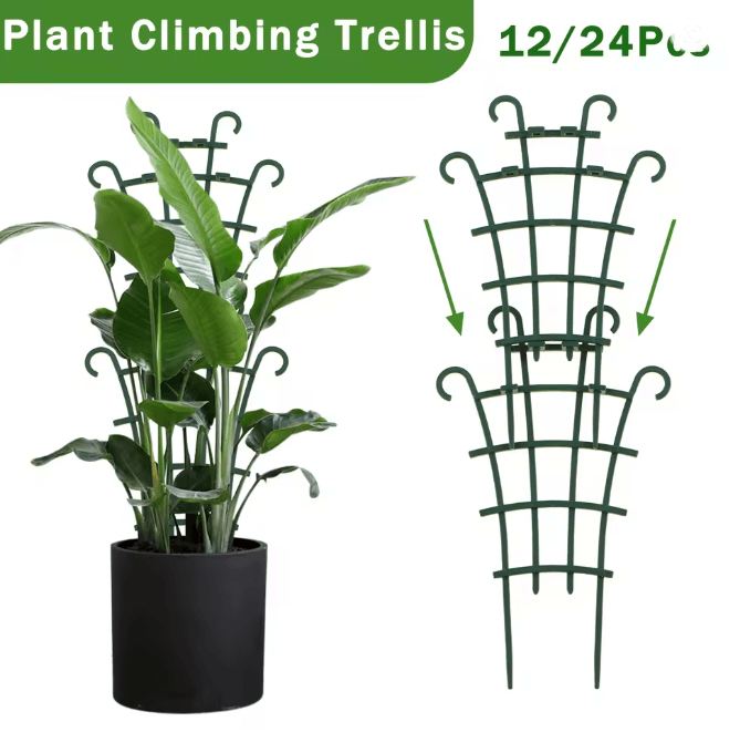 Garden Plant Climbing Trellis Set Reusable Vegetable Support Stakes for Pots