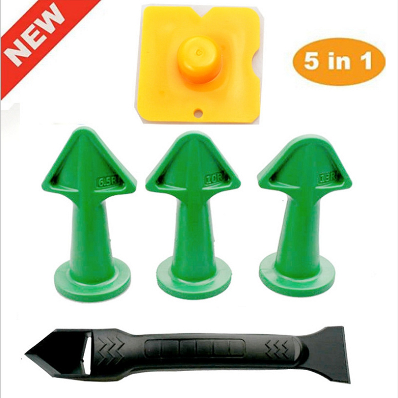 Caulking Nozzle Applicator Kit, Silicone Remover, Plastic Glue Shovel, Tile Grout Tool, Floor Joints Finishing Spatula