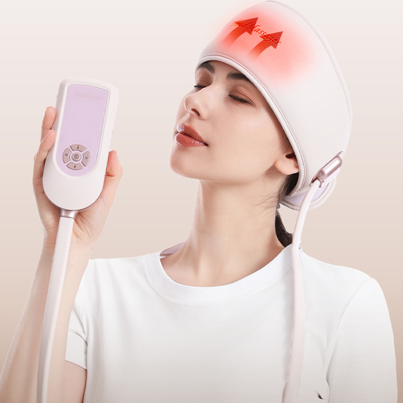 Airbag Head Massager with Heat Therapy for Scalp Relaxation and Stress Relief