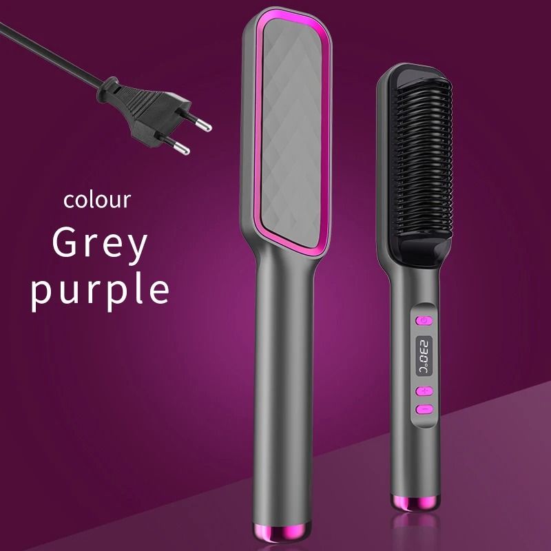 Electric Hot Comb Straightening Brush with Negative Ion Technology and Anti-Scald Design