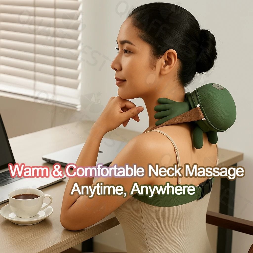 Electric Neck and Shoulder Massager with Heat Wireless Kneading Massage Shawl