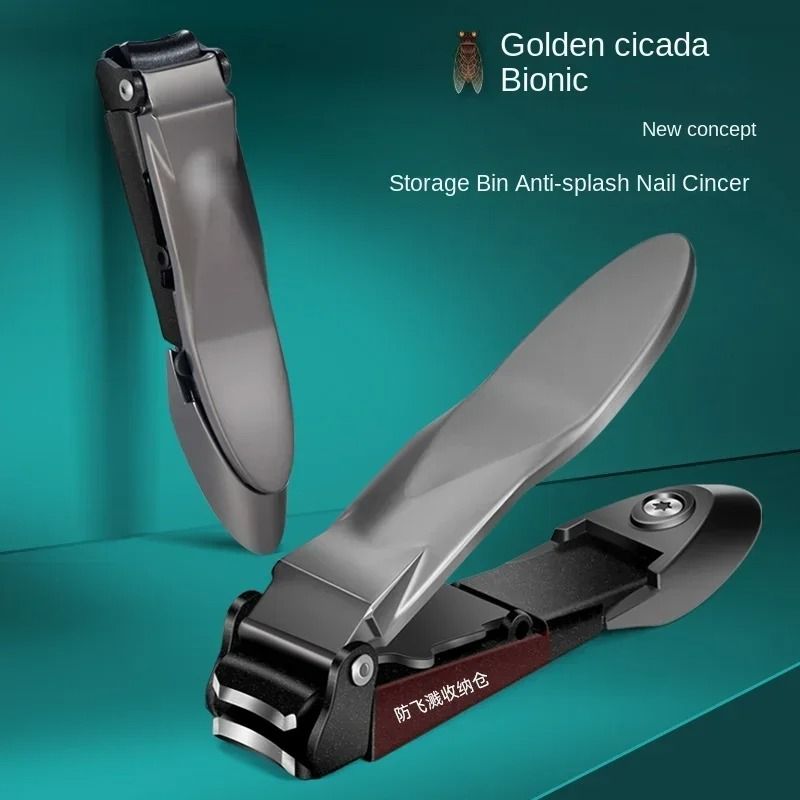 Anti-Splash Nail Clipper with Built-In Catcher