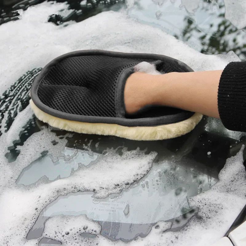Plush Car Washing Gloves Thick Cleaning Wash Mitt