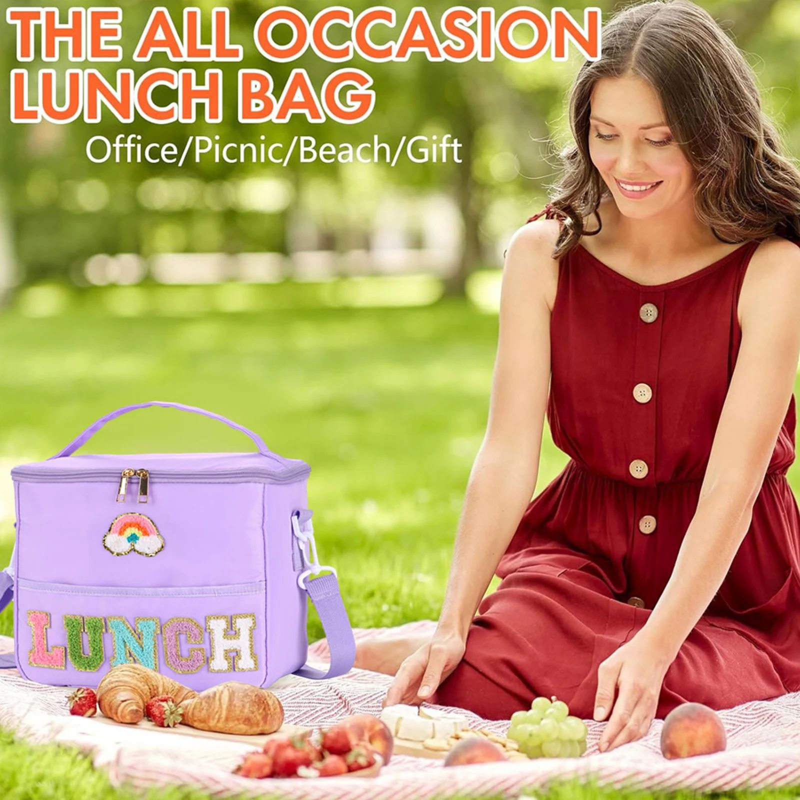 Embroidered Picnic Crossbody Travel Bag