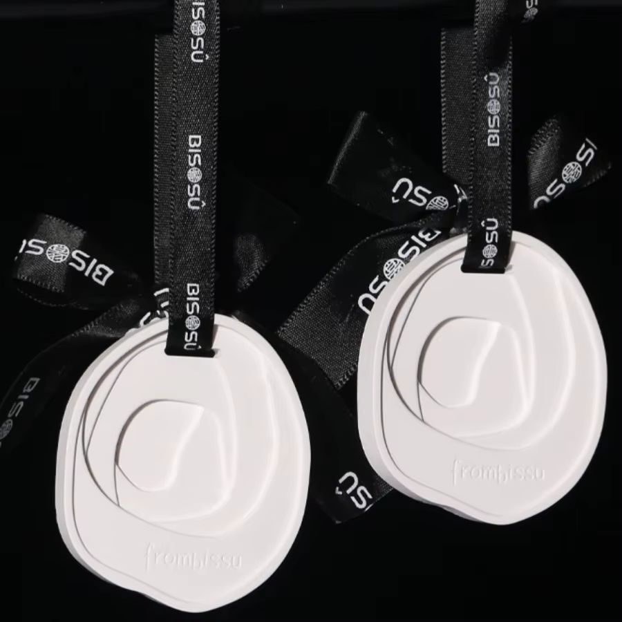 Aromatherapy Stone Gypsum Sheet Decorative Ribbon Pendant for Home, Wardrobe, and Car