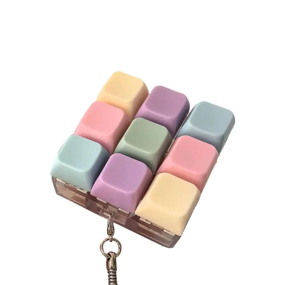 9-Key Keyboard Fidget Toy Fidget Keychain Mechanical Switch Tester