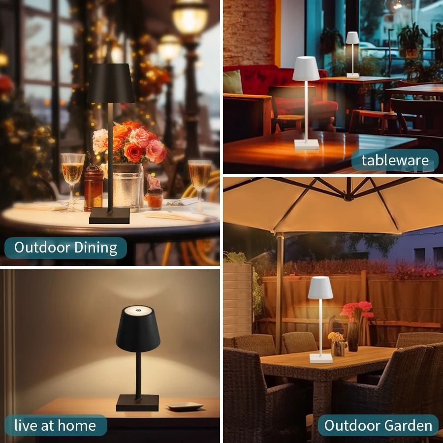 Rechargeable LED Table Lamp Touch Switch Three Levels Dimmable Desk Light