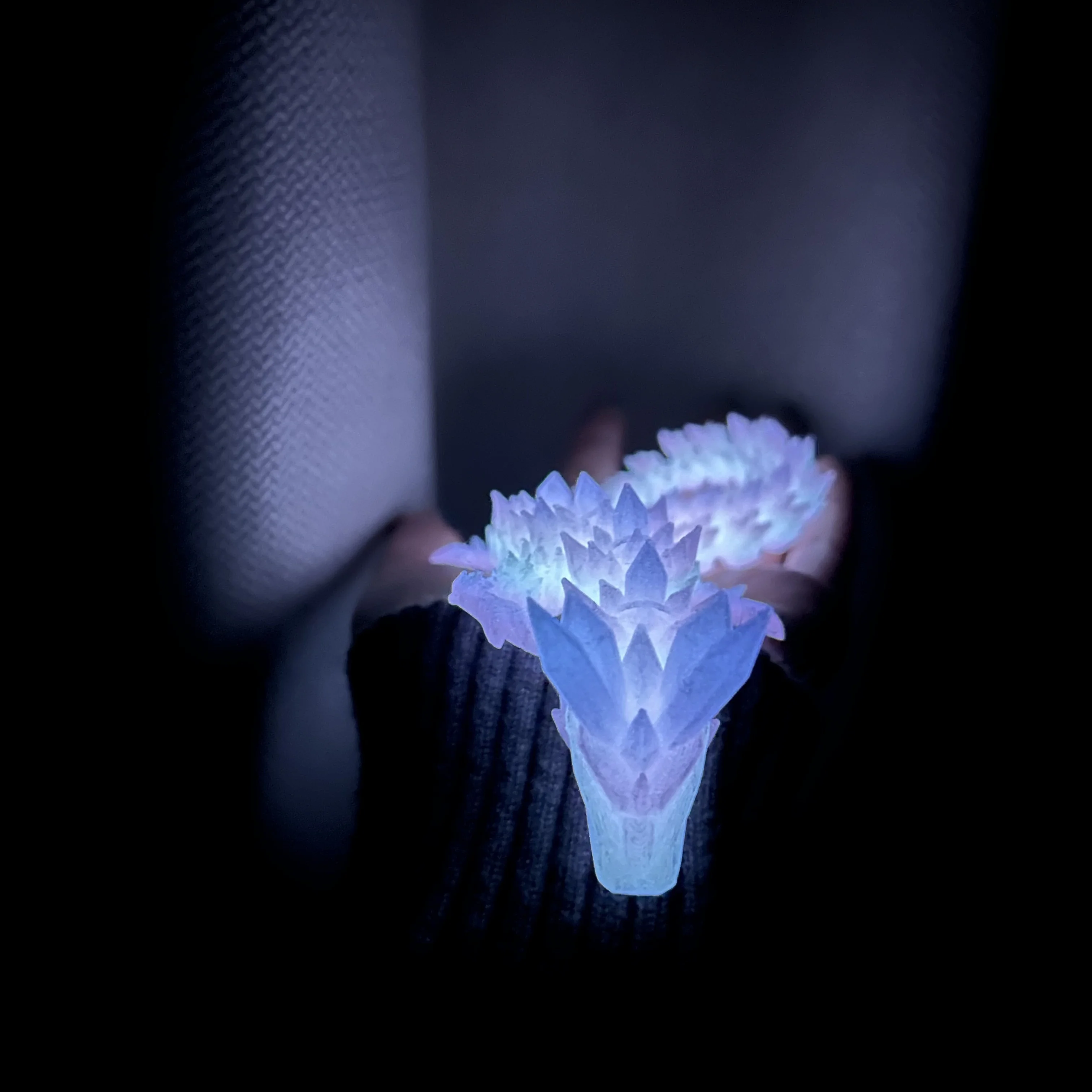 Divine Dragon Statue, Printed Night Light Dragon Sculpture, Aquarium Decoration