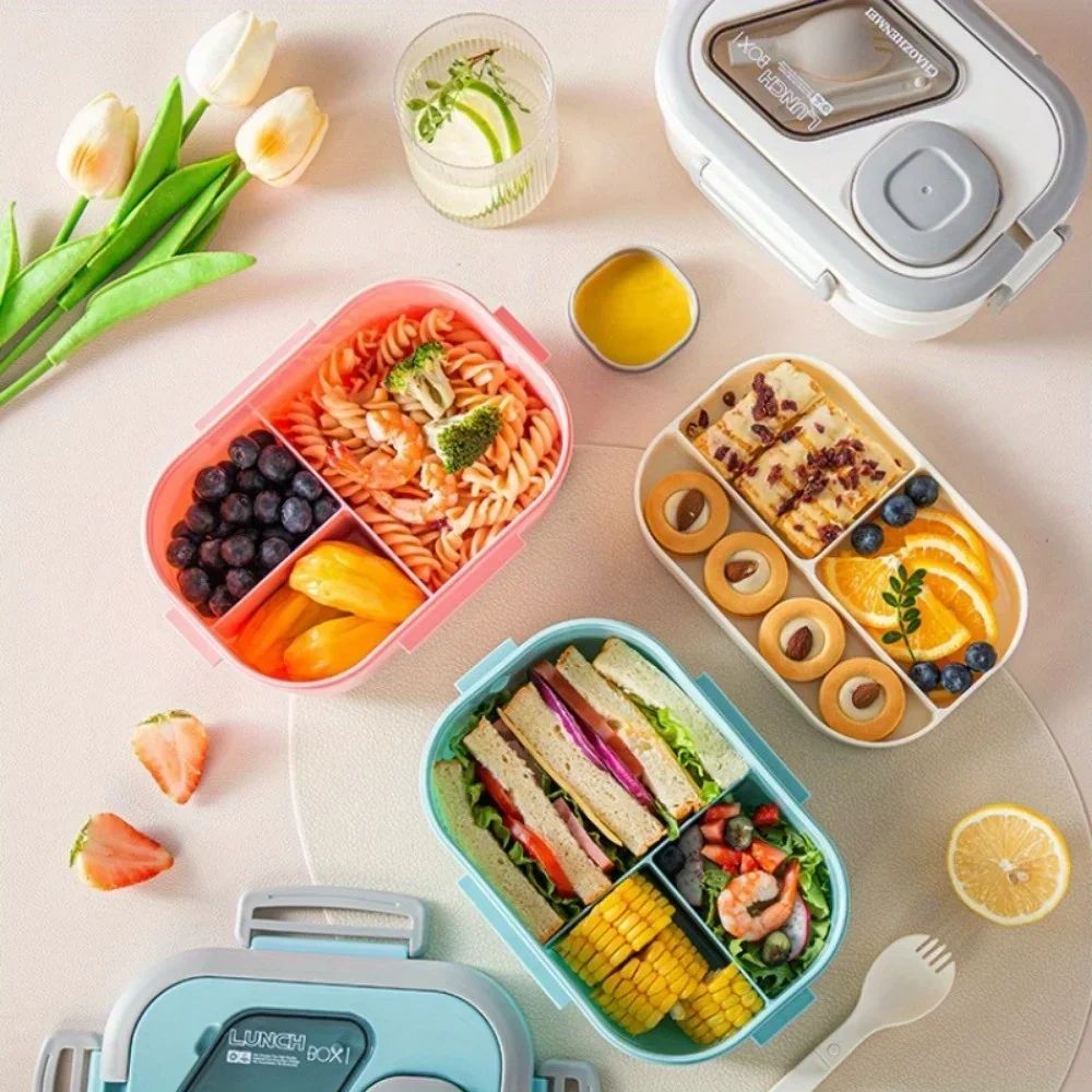 40.5 Oz Bento Lunch Box Leakproof 4 Compartment Food Container