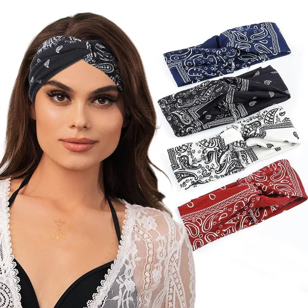 Stretchy Knotted Wide Headband for Women Yoga Running and Daily Hair Styling