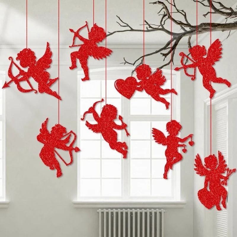 Valentine Themed Cupid Hanging Decorations For Parties And Events