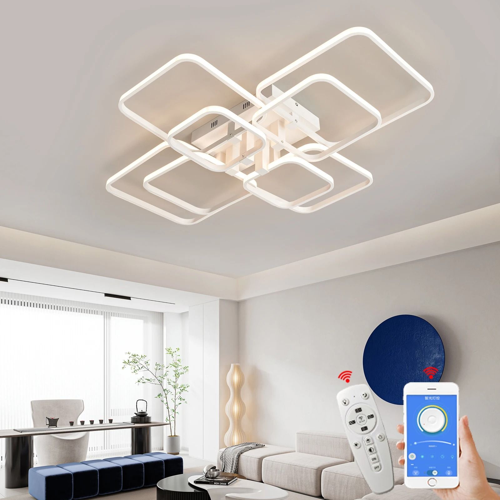 Modern Architectural LED Chandelier | Professional Geometric Linear Ceiling Light Fixture