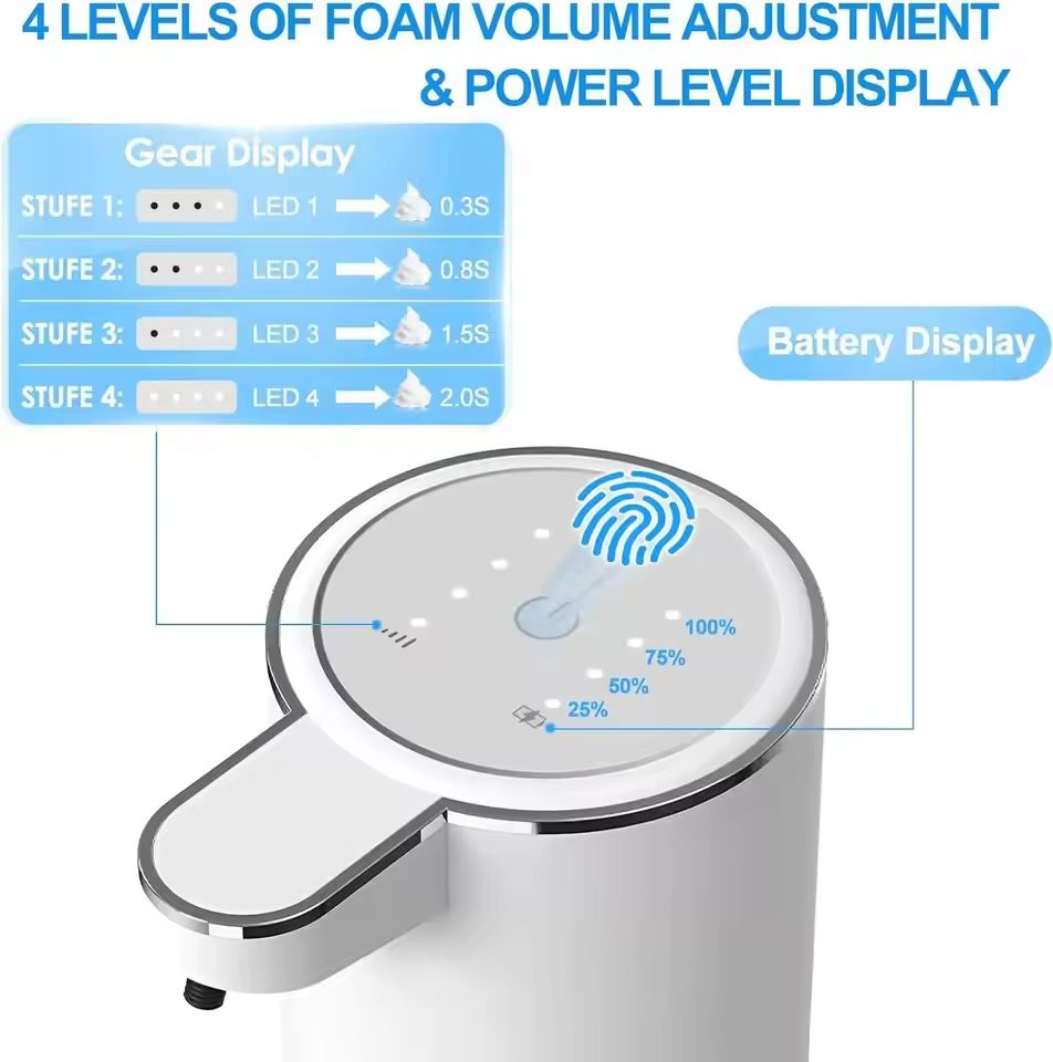 Automatic Touchless Foaming Soap Dispenser USB Rechargeable 380ml