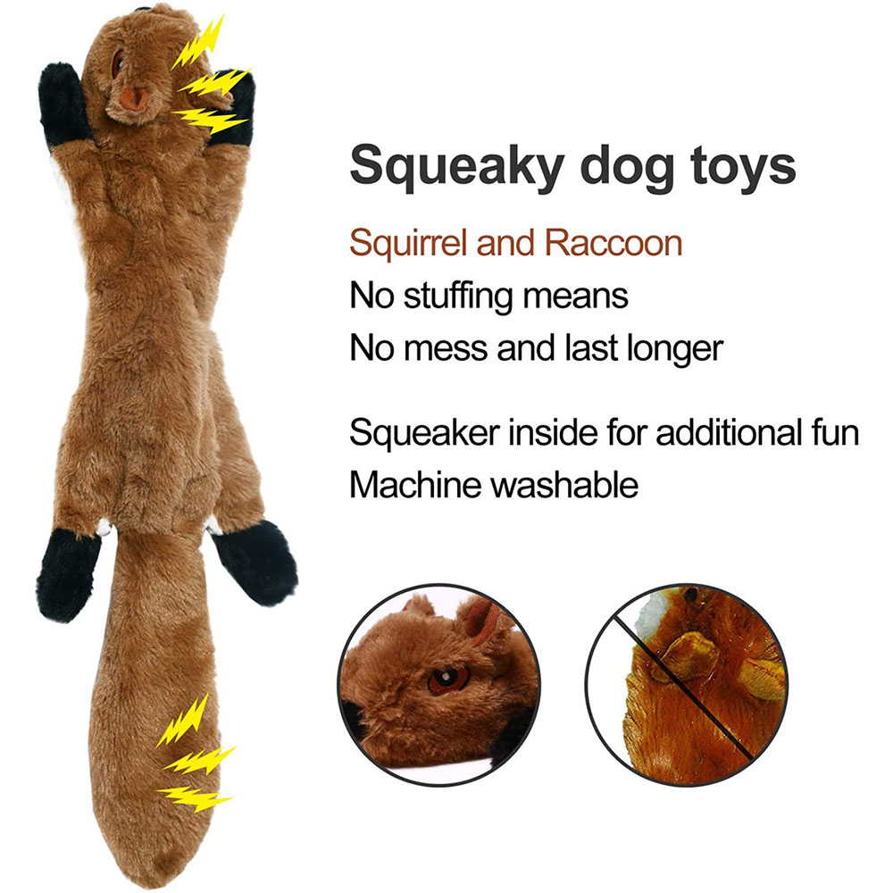 Playful Stuffing-Free Dog Toy: Squeaky, Durable, and Fun!