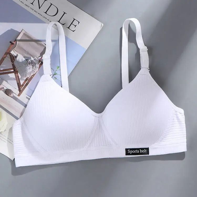 FallSweet Cotton Wireless Bra | Seamless V-Shaped Gathering Underwear