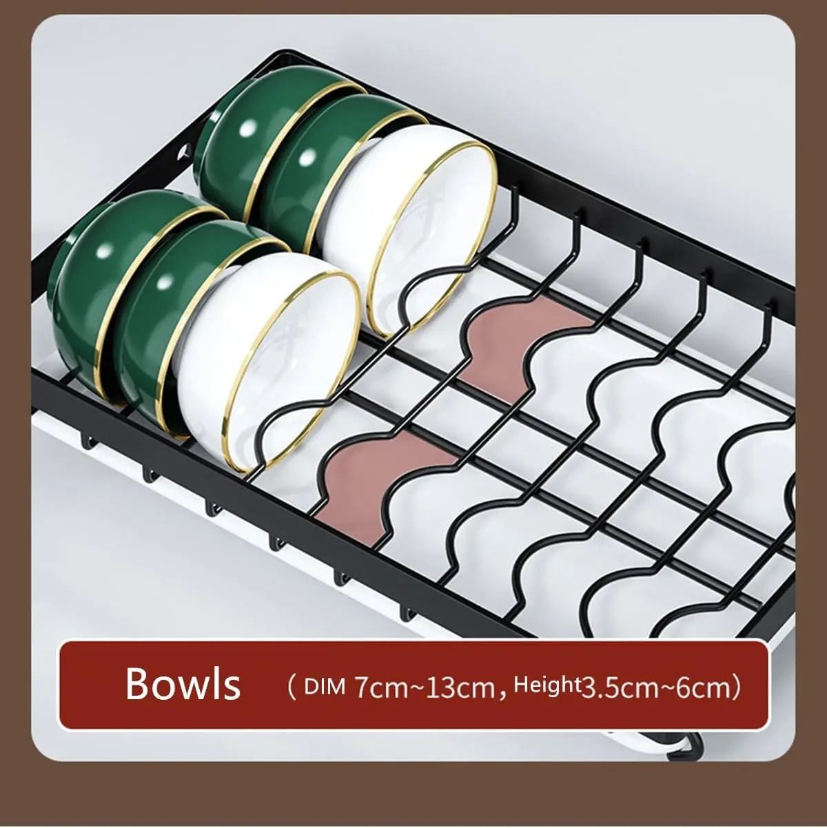 Three-Tier Space-Saving Dish Rack – Large Capacity Kitchen Countertop Utensil Holder & Draining System