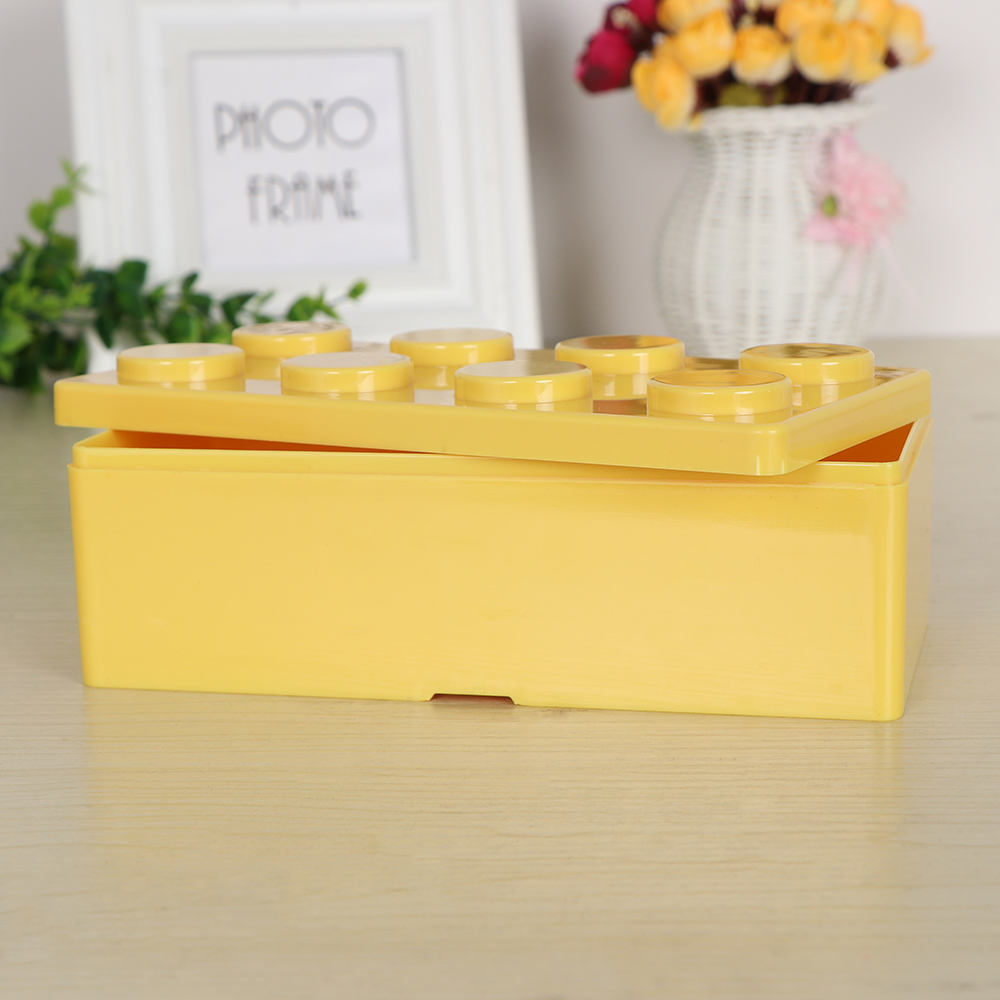 Stackable Storage Box Modular Desk Organizer Box Plastic Storage Bins for Office and Home