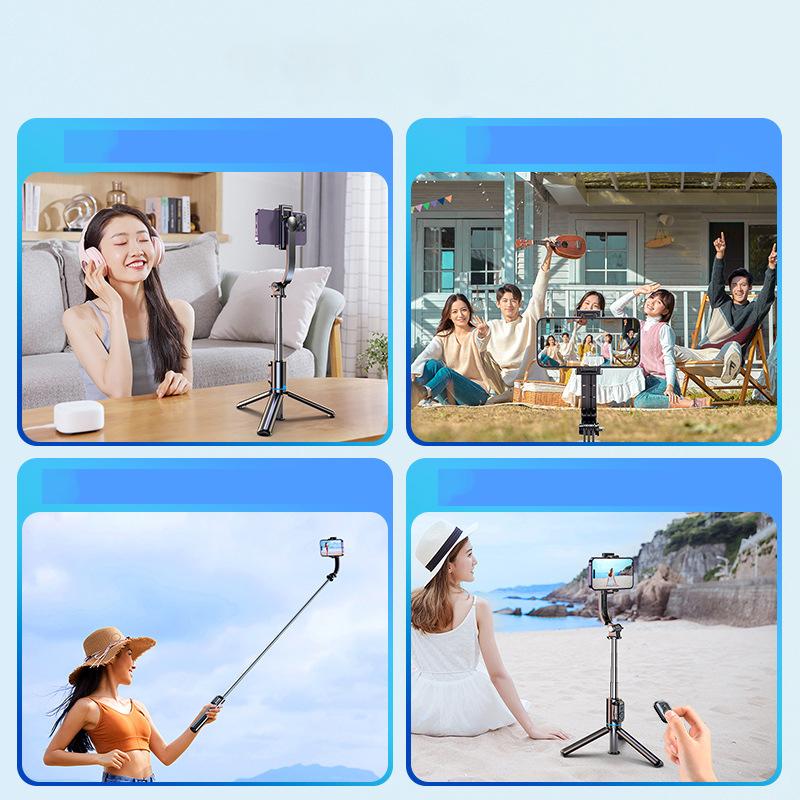Bluetooth Shooting Tripod, Anti-shake Selfie Stick, Overhead Shot Stabilizer, Handheld Mobile Phone Holder.