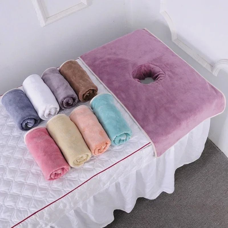 Thickened Spa Massage Table Face Towel Large Massage Bed Face Cover with Breathing Hole