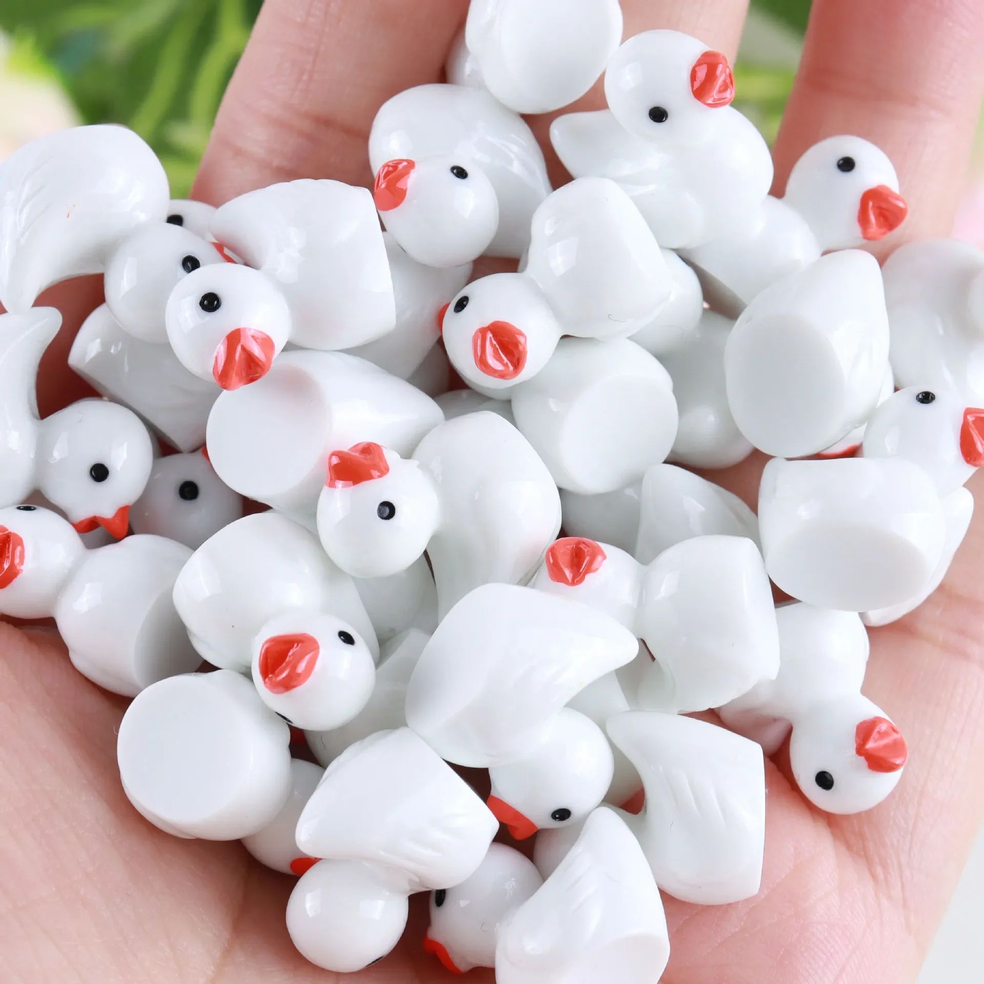 Mini Resin Duck Figurines Set