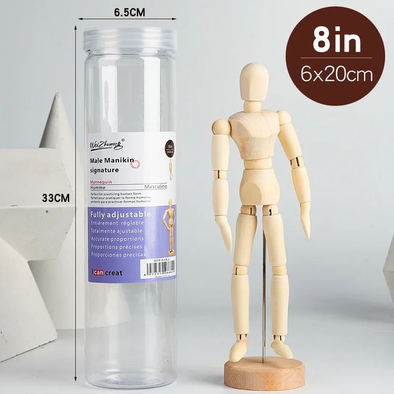 Artisan Pose Wooden Drawing Mannequin with Rotatable Limbs