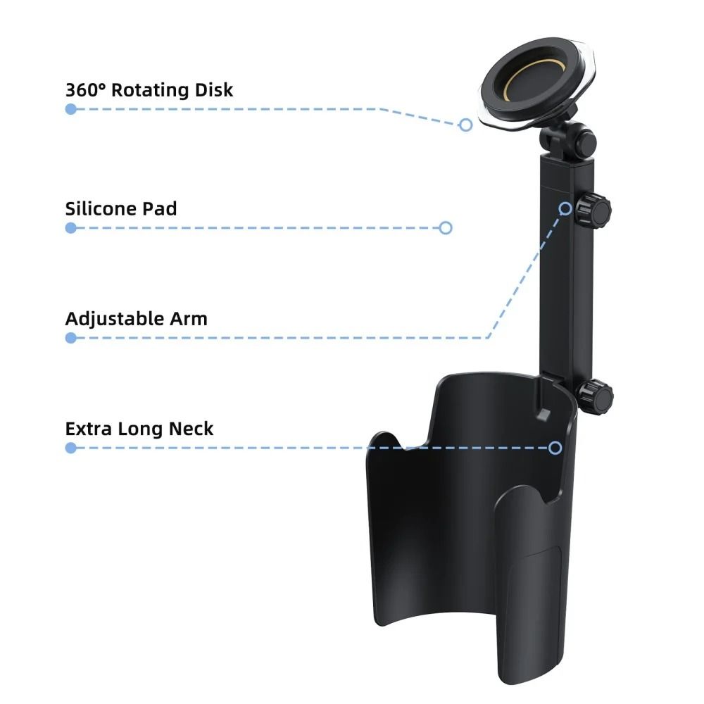2-in-1 Titanium-Grade Kinetic Magnetic Car Cup Mount Architecture