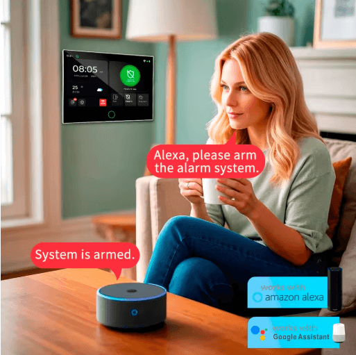 KERUI 4G + WiFi Smart Home Alarm System – 7 IPS Touchscreen Security Hub