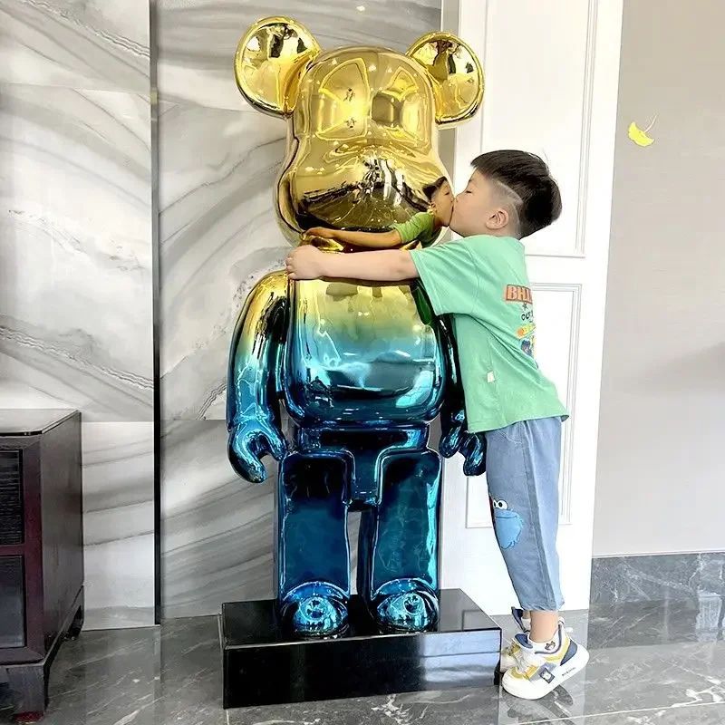 Luxury Gradient Bear Resin Sculpture Decor