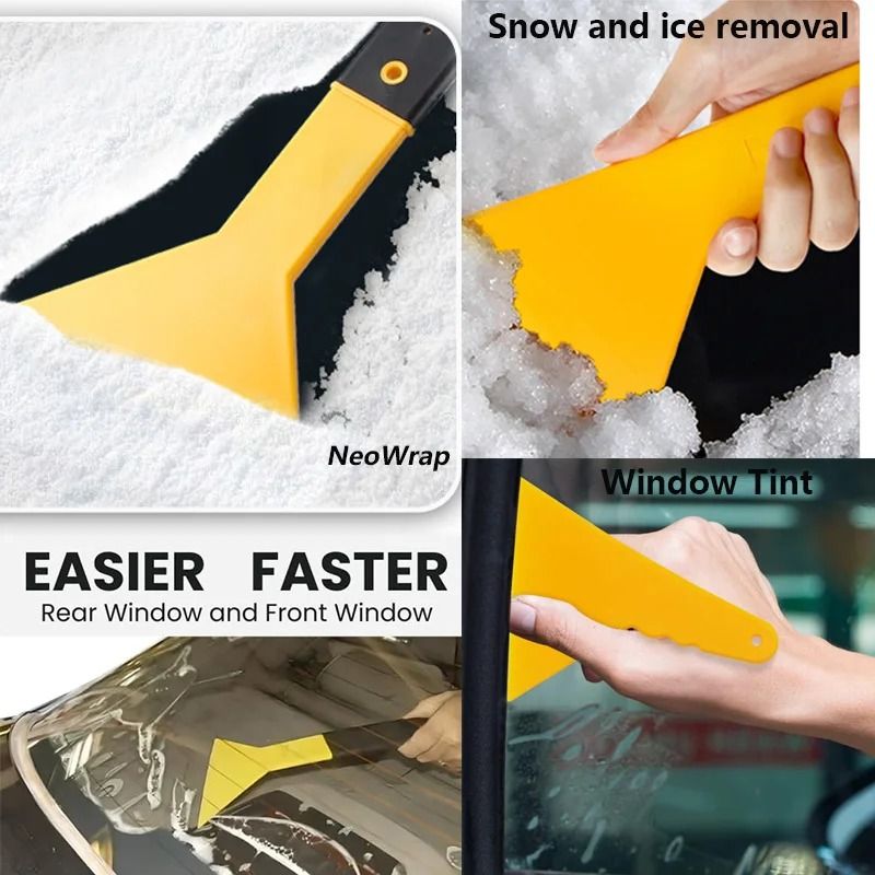 Heavy-Duty Car Ice Scraper & Window Squeegee
