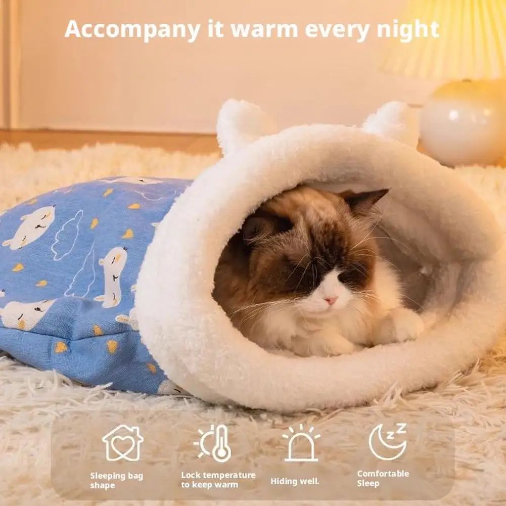 Plush Pet Sleeping Bag Bed
