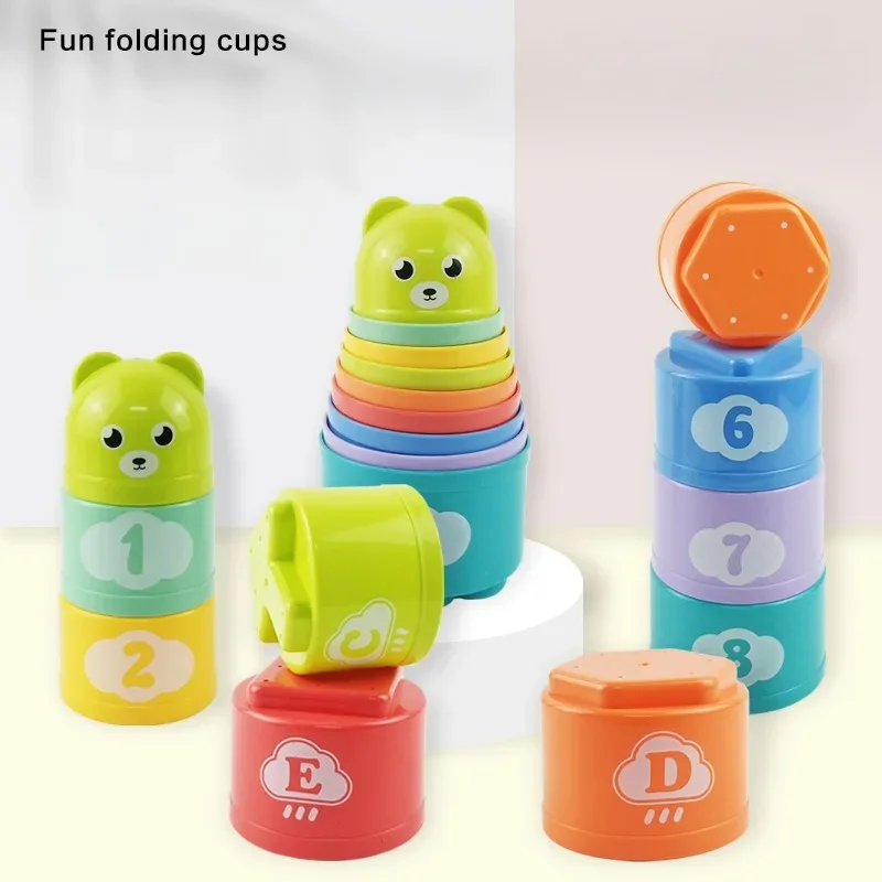 Hand Speed Competition Fold Cup, Kid Brain Response Game, Early Education Puzzle, Child Stack Toy