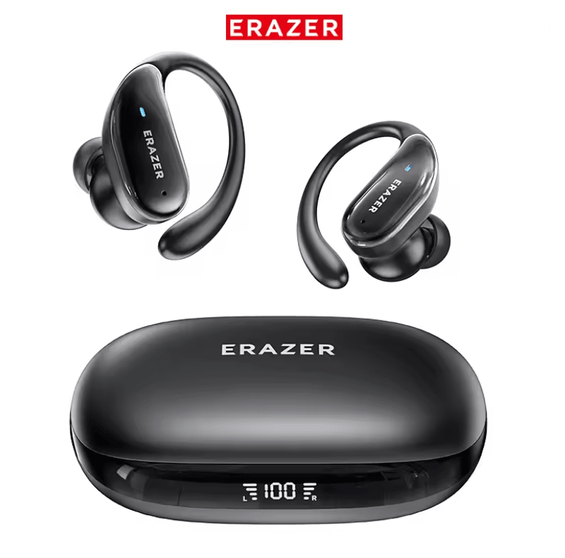 ERAZER XT80 Sports Wireless Headphones with Mic and LED Display for Hifi Stereo Sound