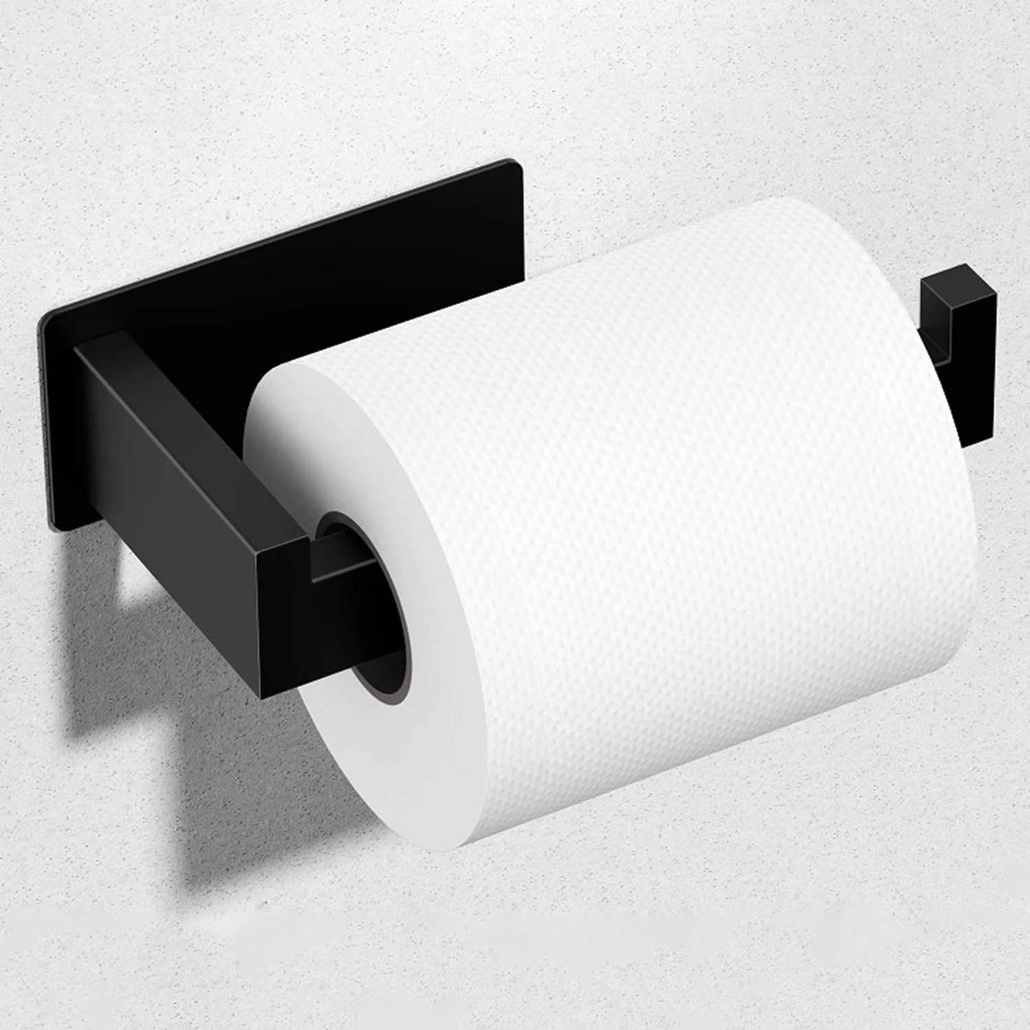 Adhesive Stainless Steel Toilet Paper Holder – Modern Waterproof Tissue Hanger