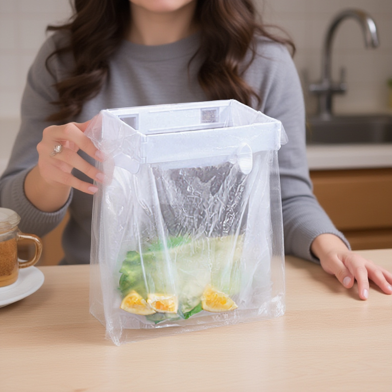 Hanging Trash Bag Holder Home, Foldable Garbage Bag Hanging Rack, Kitchen Bathroom Portable Storage Rack