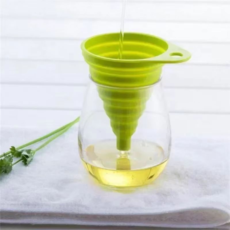 Mini Silicone Gel Foldable Collapsible Funnel for Kitchen Use