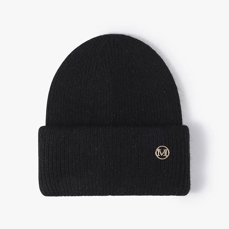 Womens Premium Rabbit Fur Blend Thermal Beanie