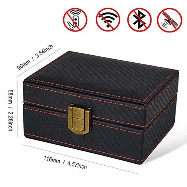 SecureShield Signal Blocking Faraday Box for Car Keys and Smartphone