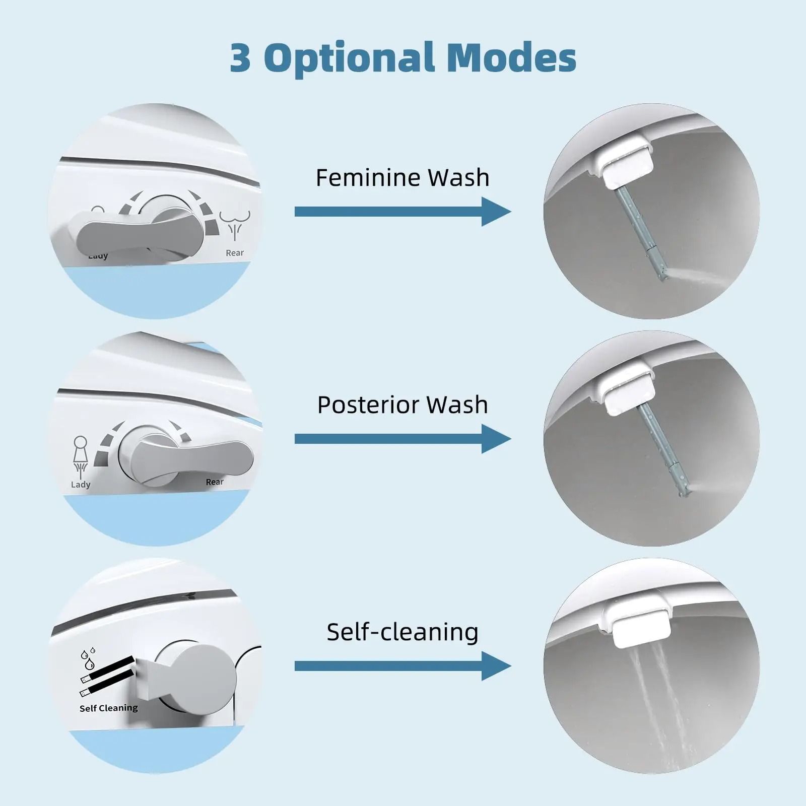 Elongated Bidet Toilet Seat with Slow-Close Technology